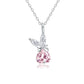 Silver Crystal Bunny Bowknot Pendant