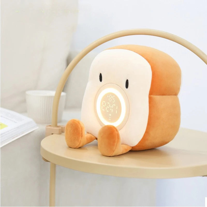 Toast Plushie Alarm Clock Night Light