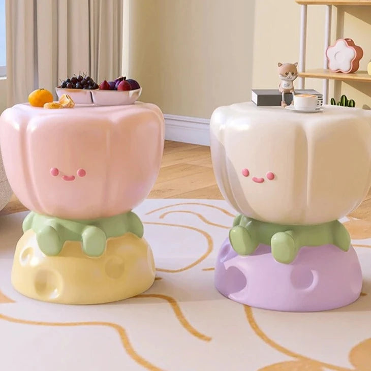 Kawaii Tulip Flower Side Tables