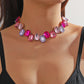 Large Pink Crystal Jewels Choker