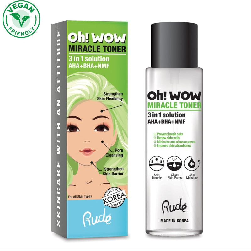 Kawaii Oh! Wow Miracle Toner 3 in 1 solution on a white background