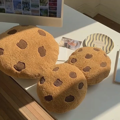 Chocolate Chip Cookie Plushie Pillow