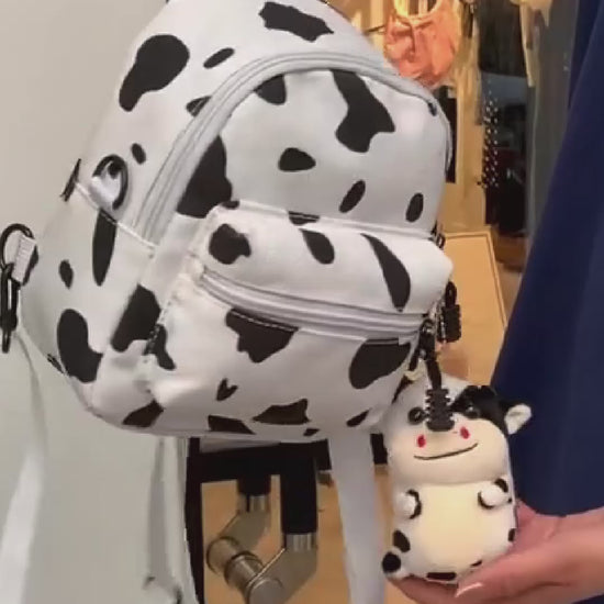 Cute Cow Print Mini Backpacks