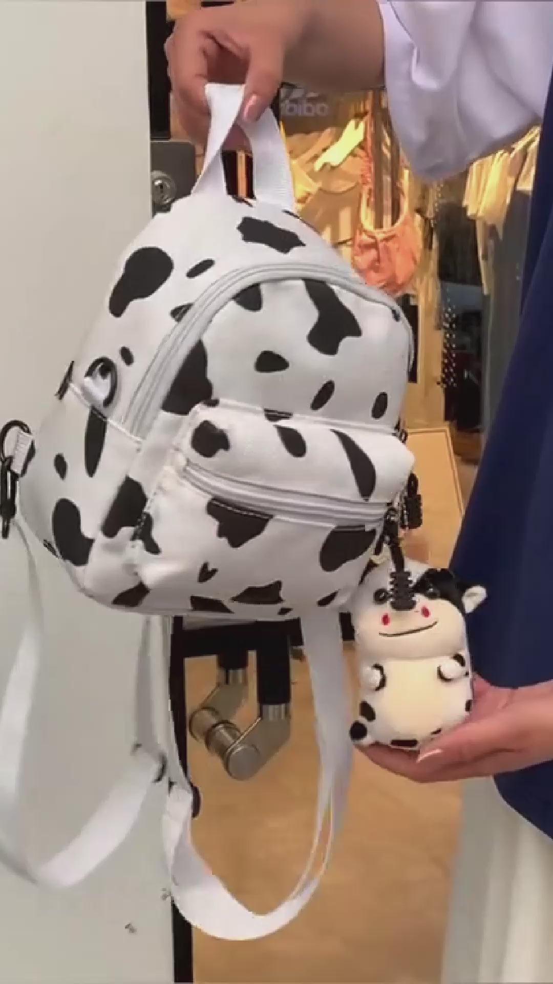 Cute Cow Print Mini Backpacks