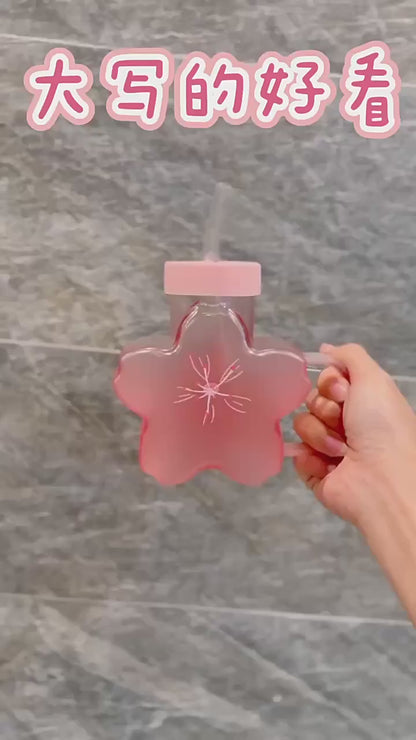 Cherry Blossom Shaped Glass Cup
