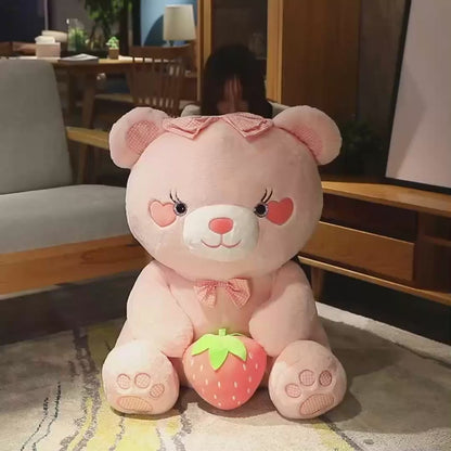 Pink Strawberry Bear Plushies