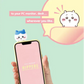 HIPPERS CHiiKAWA Blind Box, this image is displaying all the cute figures you could get out of one of the blind boxes!, on a pink and blue background, it also demonstrating where you can place them! which is anywhere!
