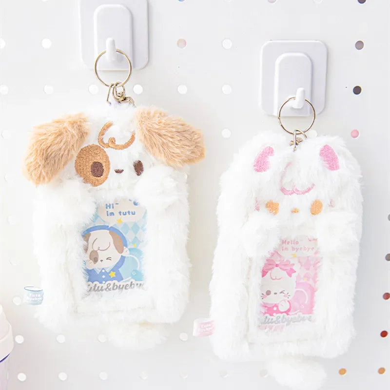 Puppy & Kitty Plush Photo Card Holders