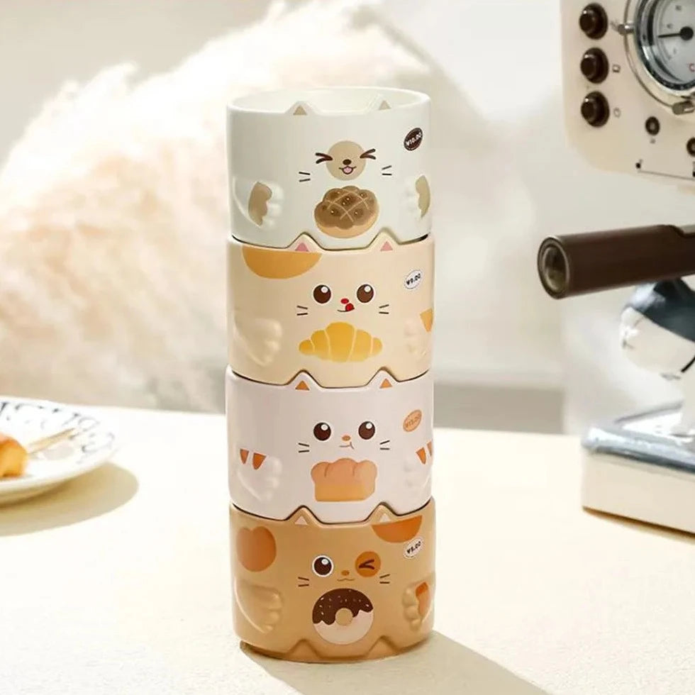 Stackable Cat & Bunny Mugs