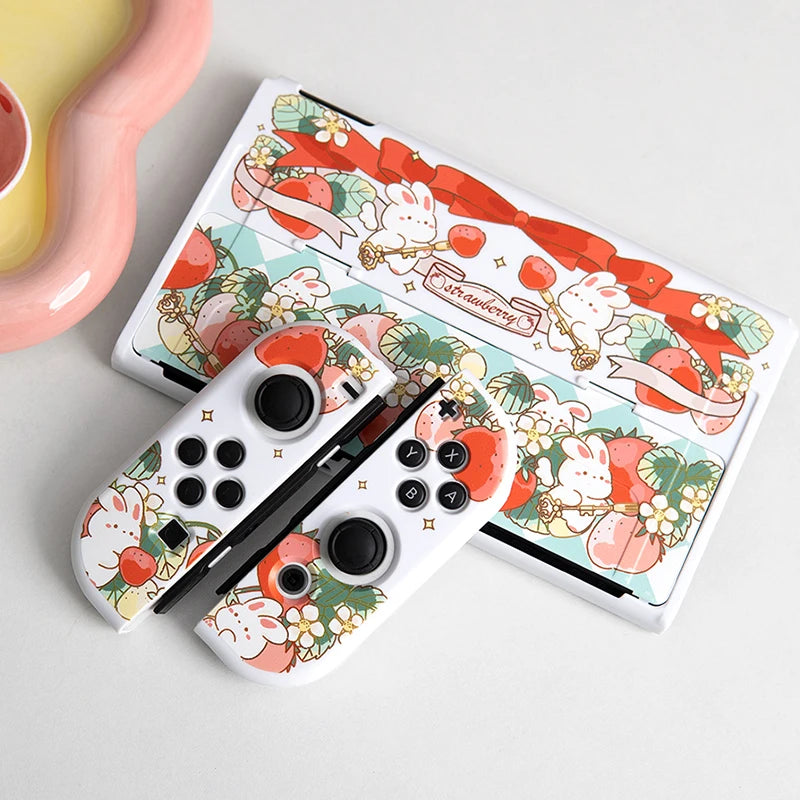 Kawaii Strawberry Bunny Nintendo Switch Case – Kore Kawaii