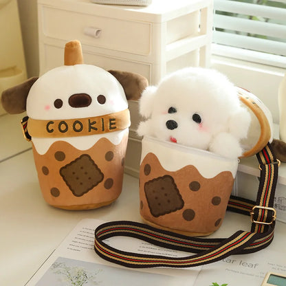 Surprise Puppy Drink Plushie Bag