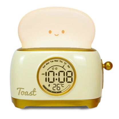 Kawaii Toaster Night Light Alarm Clock