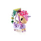 Kawaii Unicorn blind box figure with pink hair and a kite on a white background