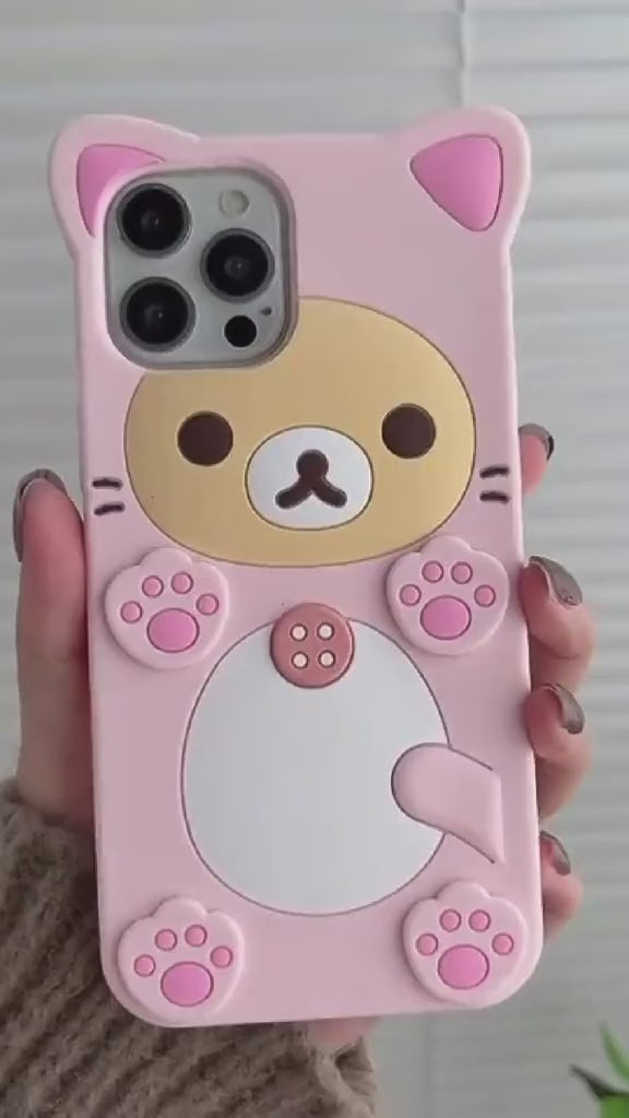 Kawaii Bear Cat iPhone Case Video