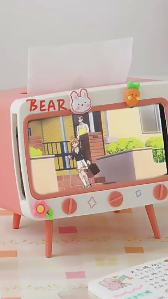 kawaii tissue box and phone holder video