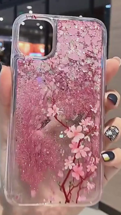 Cherry Blossom Glitter Phone Case