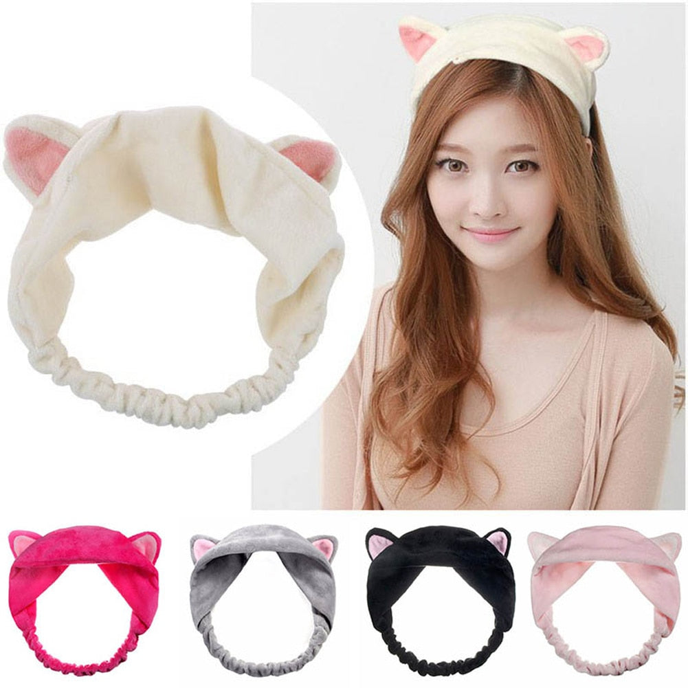 Model Wearing Kawaii Cat Headbands