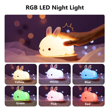 Kawaii Bunny Night Light In Multiple Color Modes