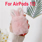 Kawaii Pink Plush Bunny Airpods Case