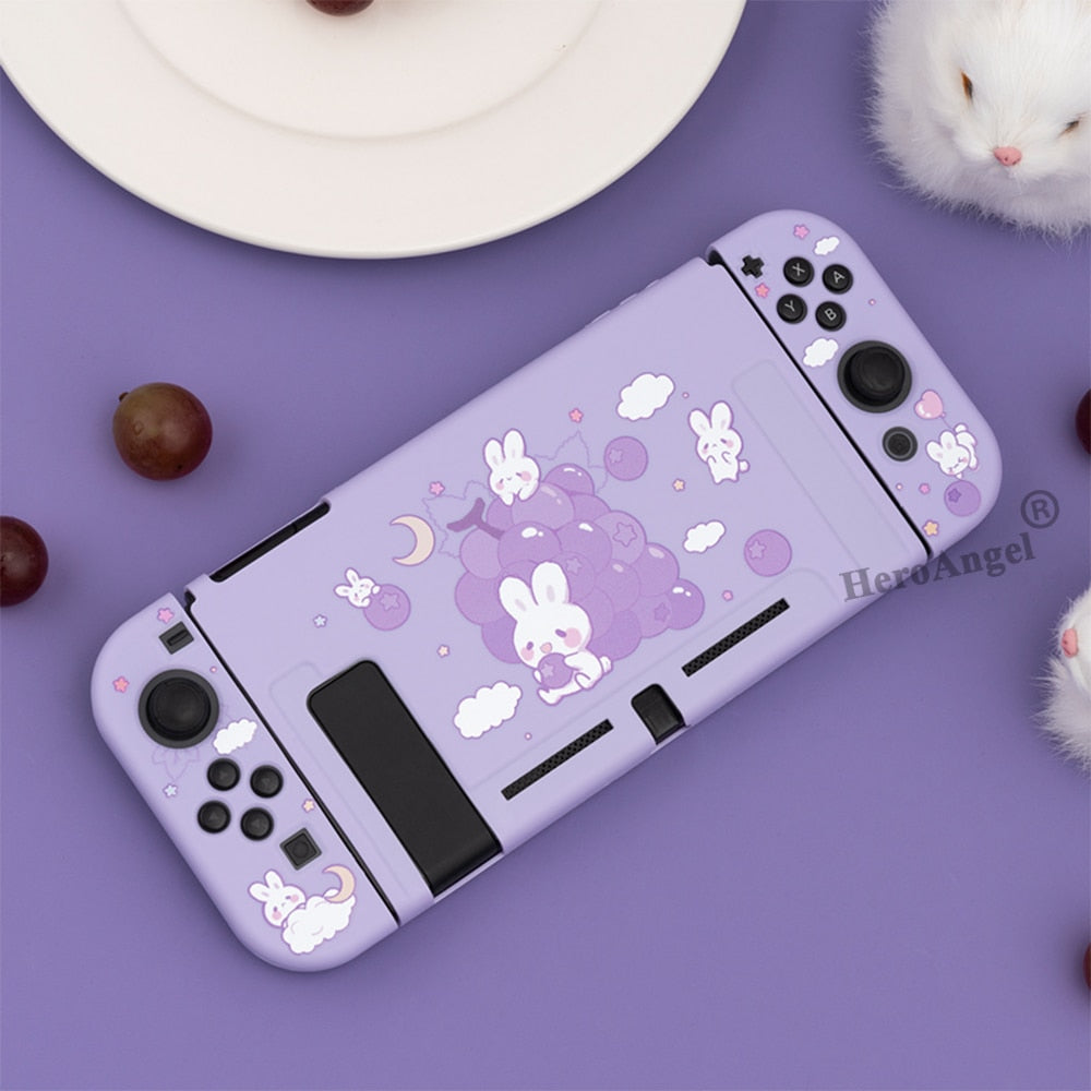 Kawaii Pastel Purple Products Grape Bunny Nintendo Switch Cover