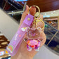 Kawaii Purple Chubby Bear Quicksand Keychain