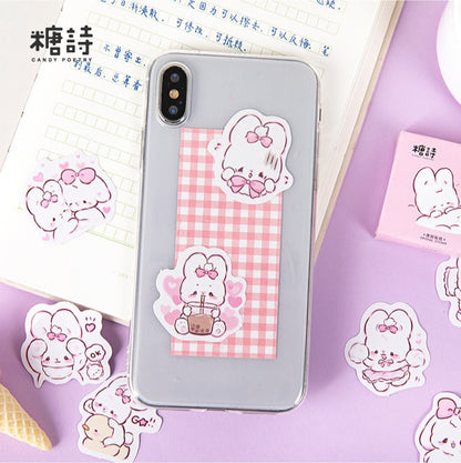 Kawaii Pink Bunny Stickers