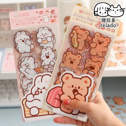 Kawaii Bunny and Bear Stickers