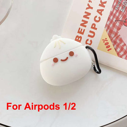 Kawaii Steamed Buns Airpods Case for Airpods 1 and 2