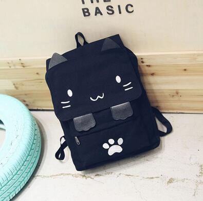 Kawaii Black Cat Backpack