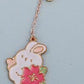 Kawaii Cherry Blossom Bunny Bookmark Charm