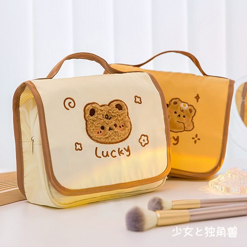 Cute Makeup Bag With Bear Design