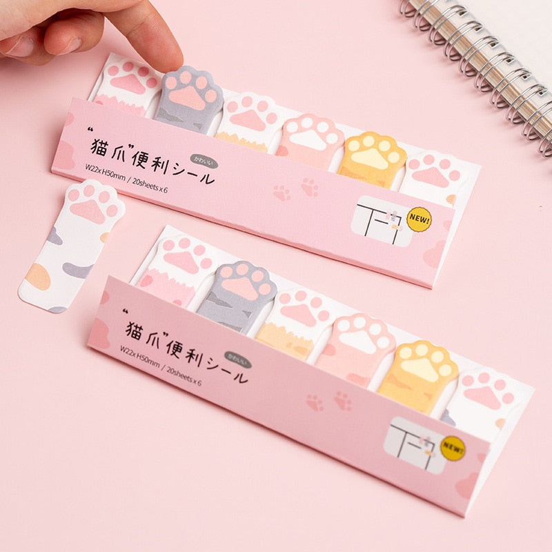 Kawaii Cat Paw Sticky Notes