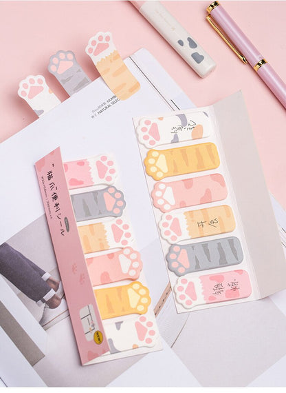 Kawaii Cat Paw Sticky Notes