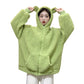 Model Wearing Kawaii Cozy Frog Hoodie