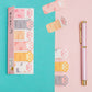 Kawaii Cat Paw Sticky Notes and Pink Pen