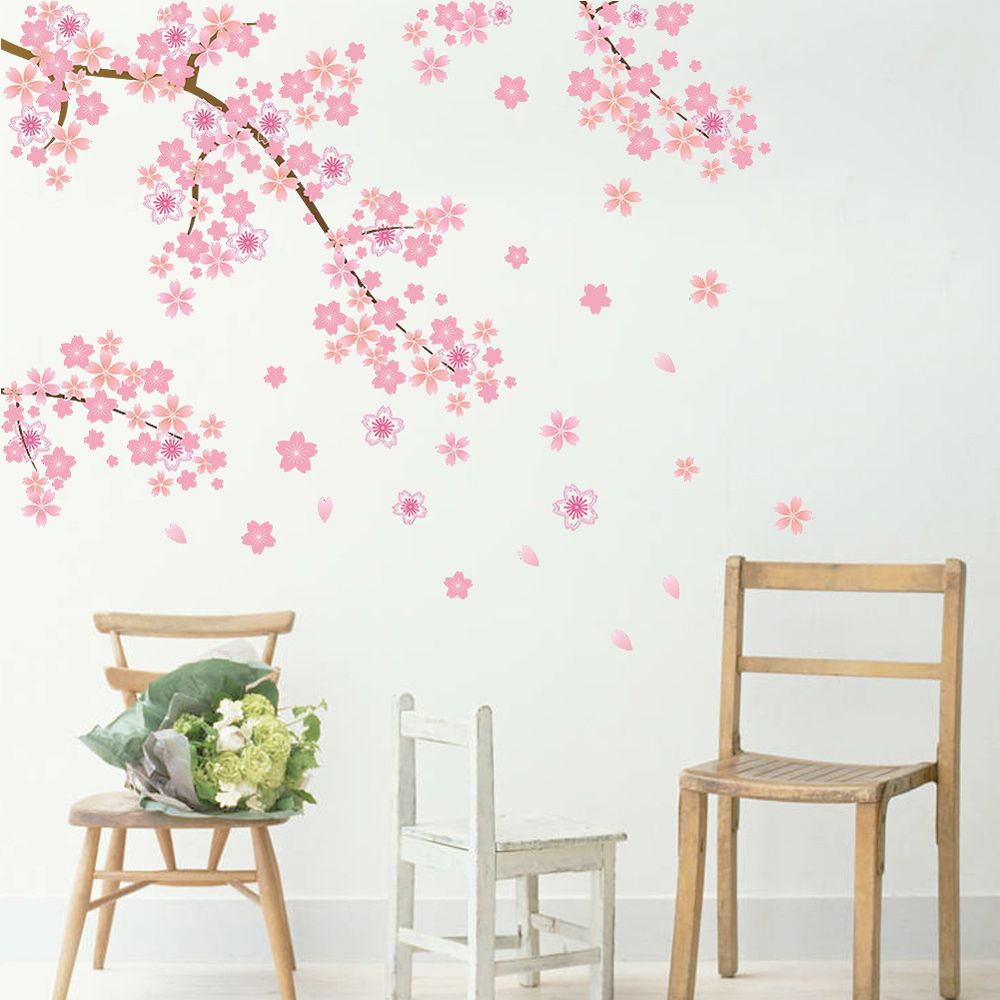Kawaii Cherry Blossom Wall Decas