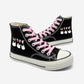 Side View of Kawaii Black Usagi High Tops