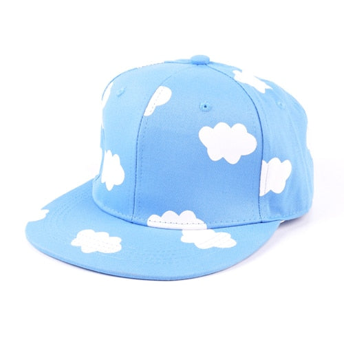 Kawaii Pastel Blue Clouds Hat