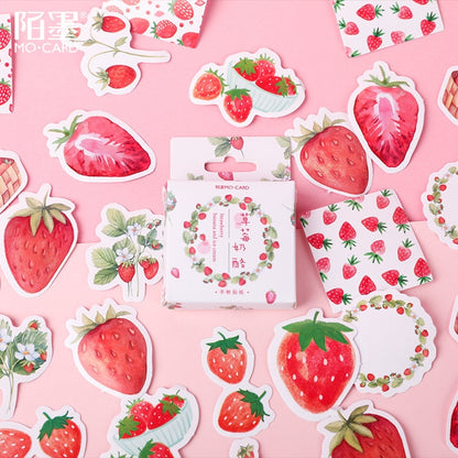 Kawaii Yummy Strawberry Stickers