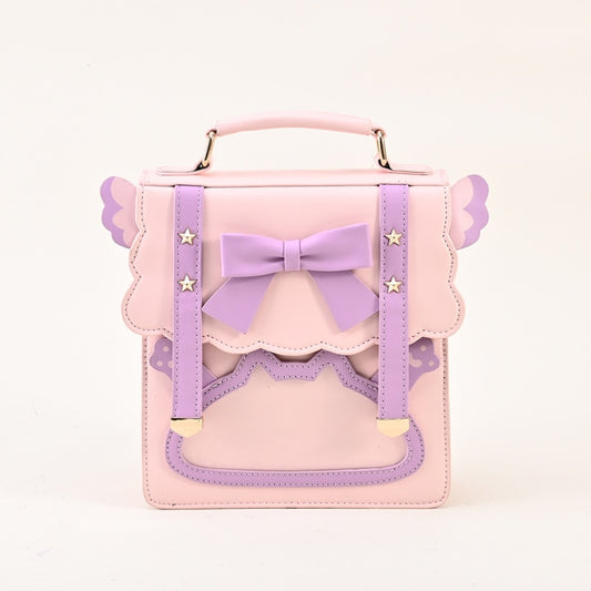Kawaii Pink and Purple Bow Backpack
