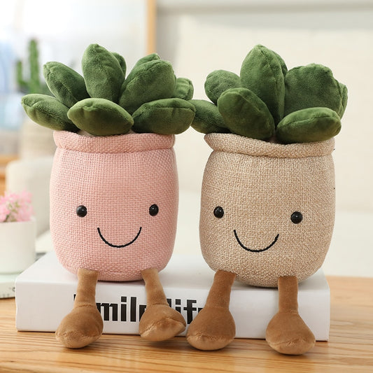 Pink and Tan Pots Succulent Plushies