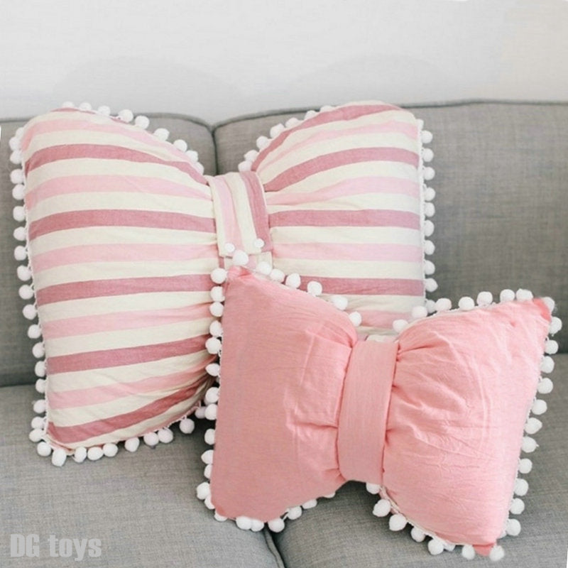 Kawaii Pink Bow Shaped Decorative Pillows