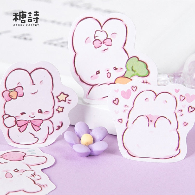 Cute Pink Bunny Stickers