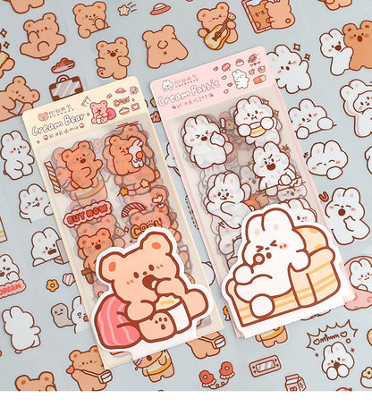 Kawaii Bunny and Bear Sticker Sheets