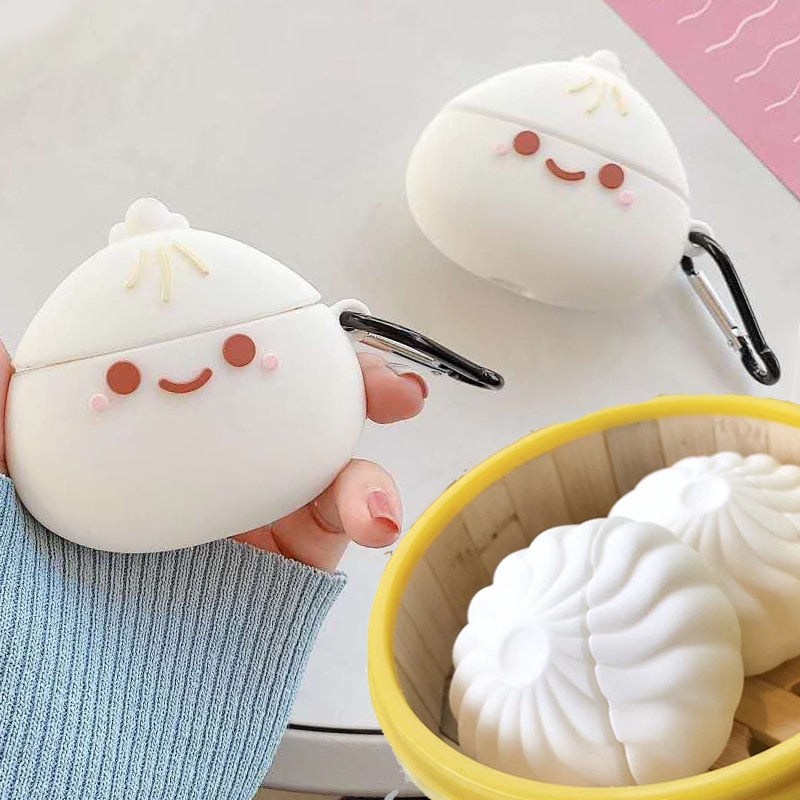 Kawaii Steamed Buns Airpods Cases