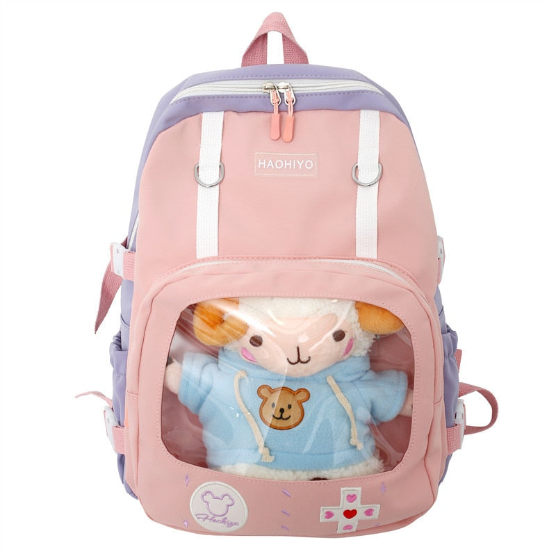 Kawaii Pastel Purple and Pink Game Design Plushie Backpack With Ram Plushie