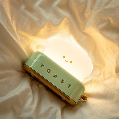 Kawaii Green LED Toaster Night Light Lit Up