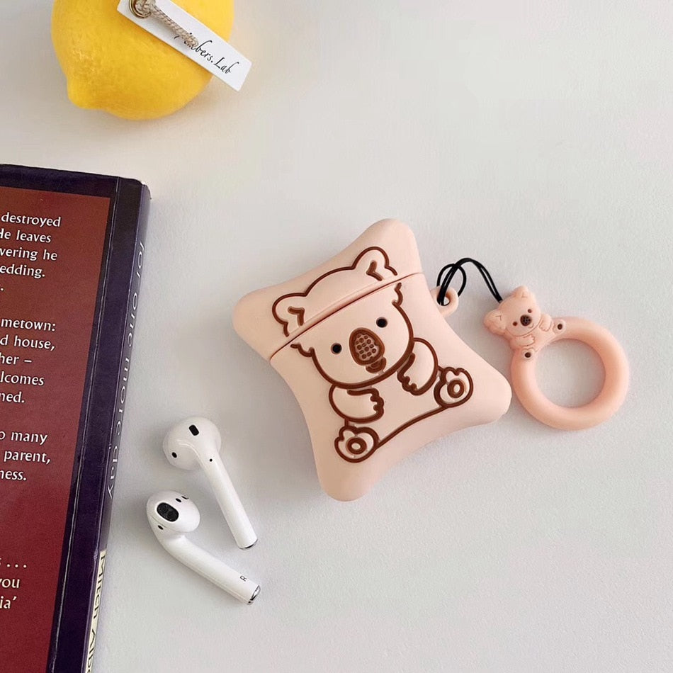 Kawaii Tan Koala Cookies AirPods Case