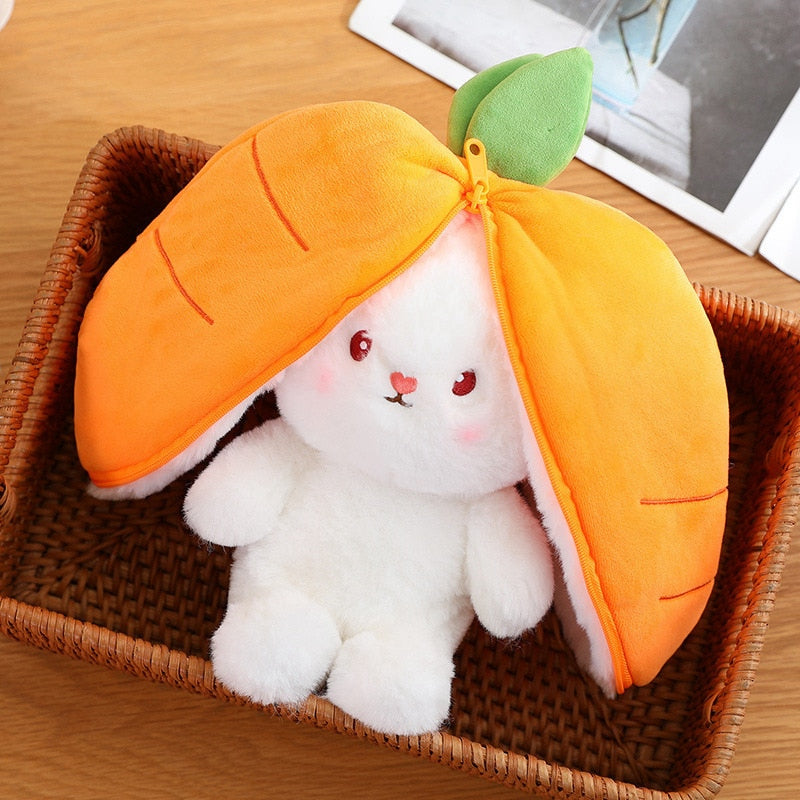 Kawaii Carrot Bunny Plushie Unzipped