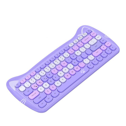 Kawaii Purple Cat Computer Keyboard
